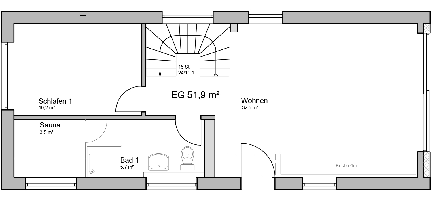 Wesenberg-W1-EG Woblitzseepark Wesenberg - Haus Wesenberg 1 Erdgeschoss
