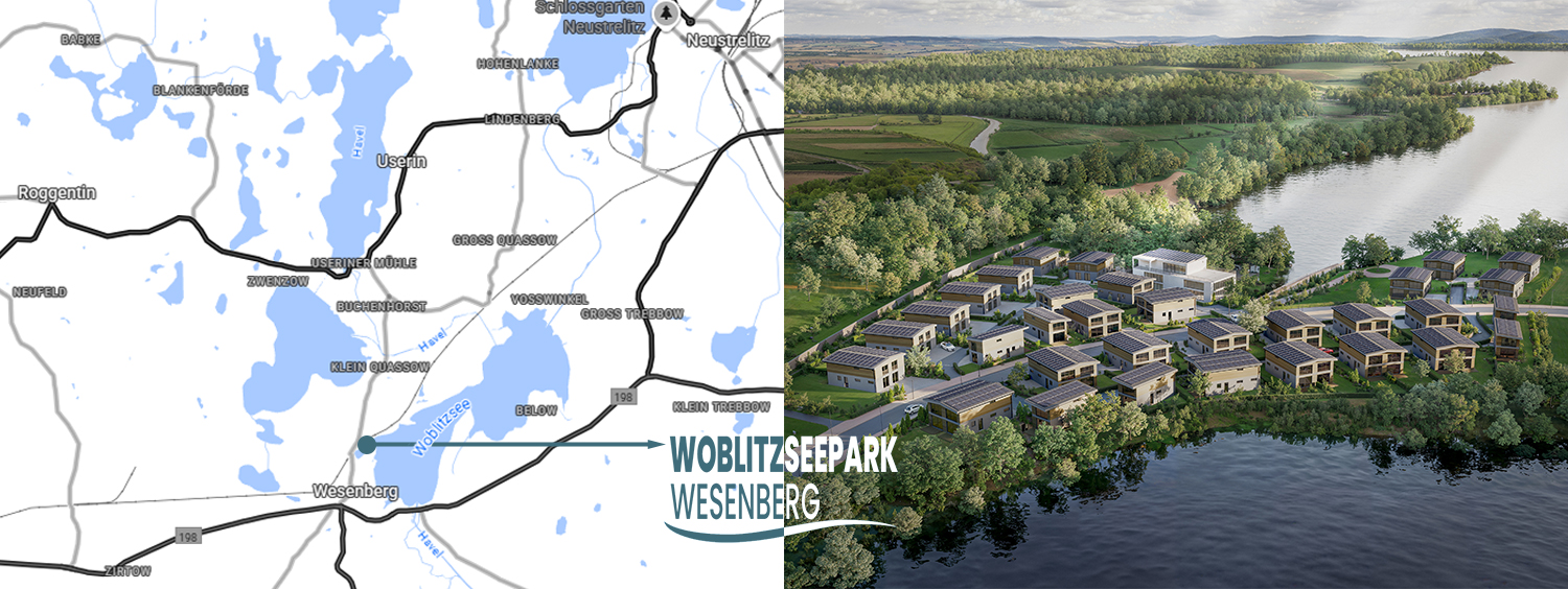 Woblitzseepark Wesenberg Lage